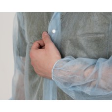 Халат процедурный на кнопке, рукав на резинке -  ХпКБ(Г)рез140